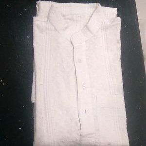 White chikan kurta